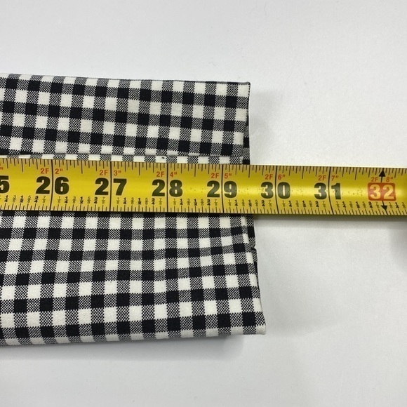 Old Navy Pikie Mid-Rise Secret Slim Pockets Pants Black White Gingham Check 4 - Picture 6 of 11